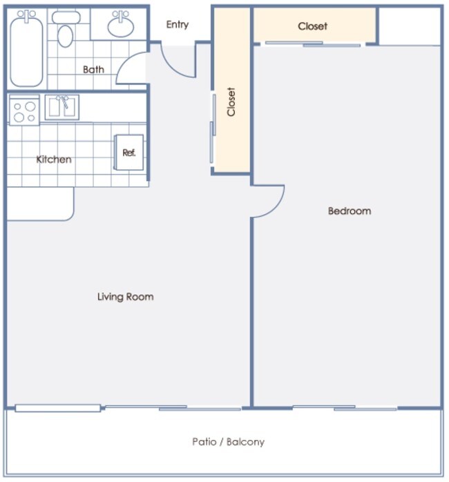 1 Bedroom, 1 Bathroom, 600 Square Feet and Just... floor plan